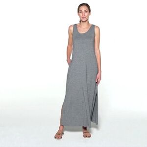 Free Fly Bamboo Heritage Midi Dress NWT Women's Sz Small Heathered Gray UPF 50+